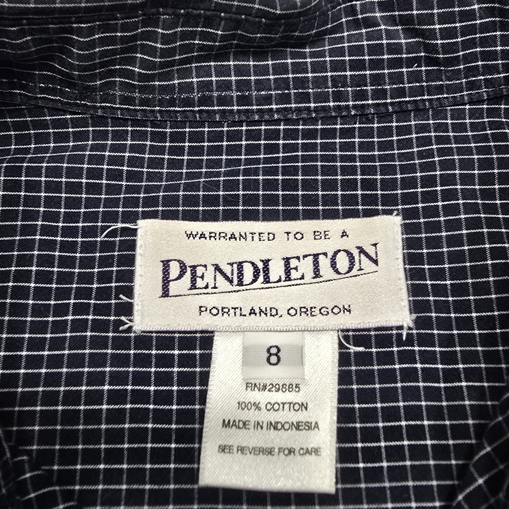 Vintage Pendleton Windowpane Plaid Button Up Dres… - image 7